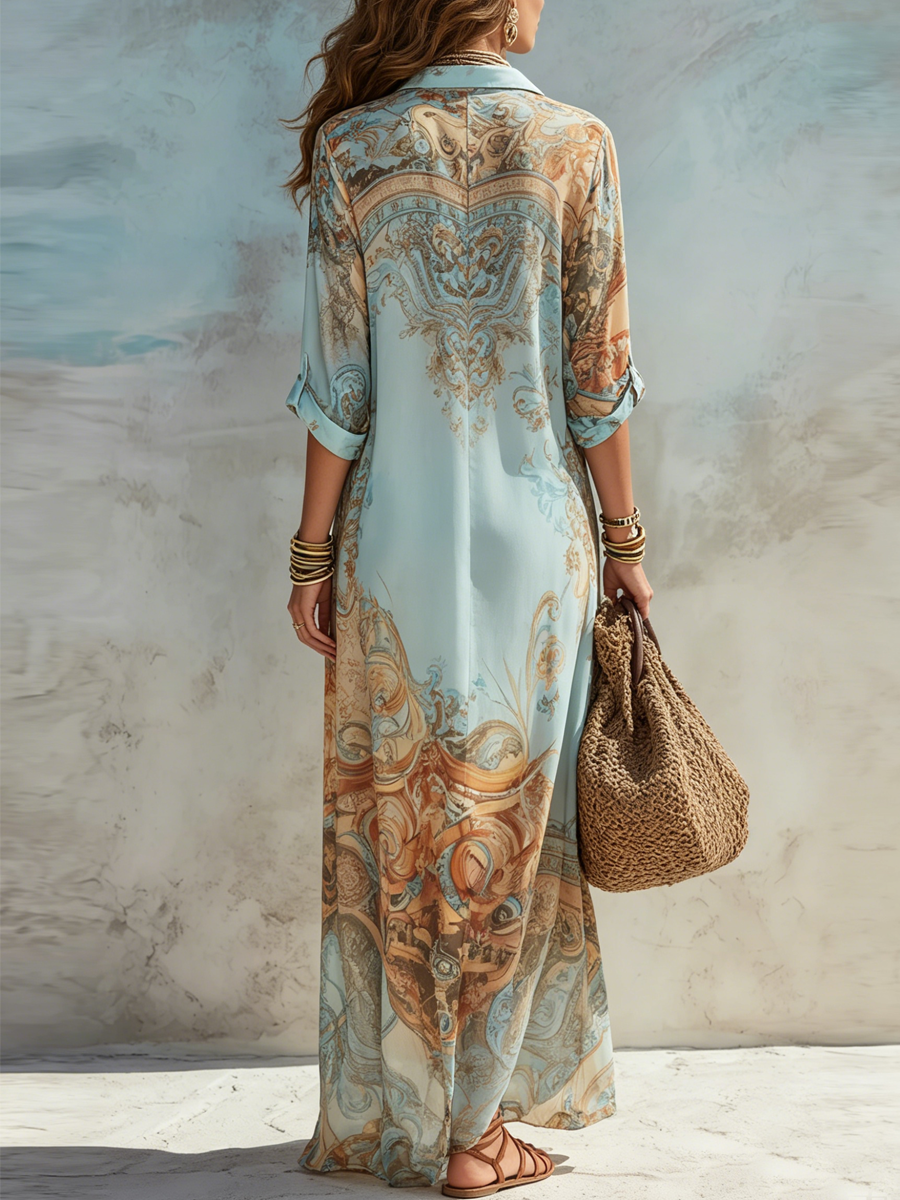 ZAMORA | Vestido Camisero Mediterráneo