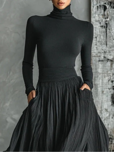 Úbeda – conjunto negro con falda larga