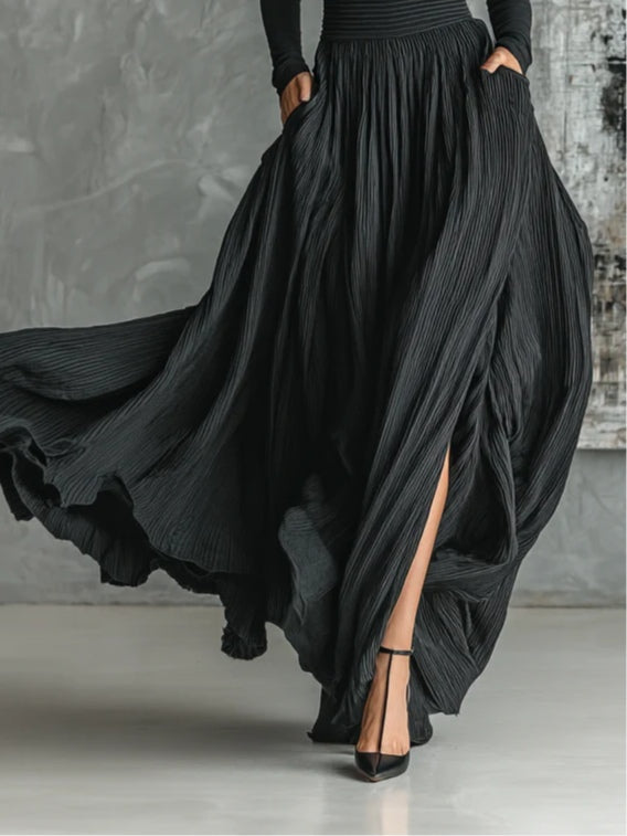 Úbeda – conjunto negro con falda larga