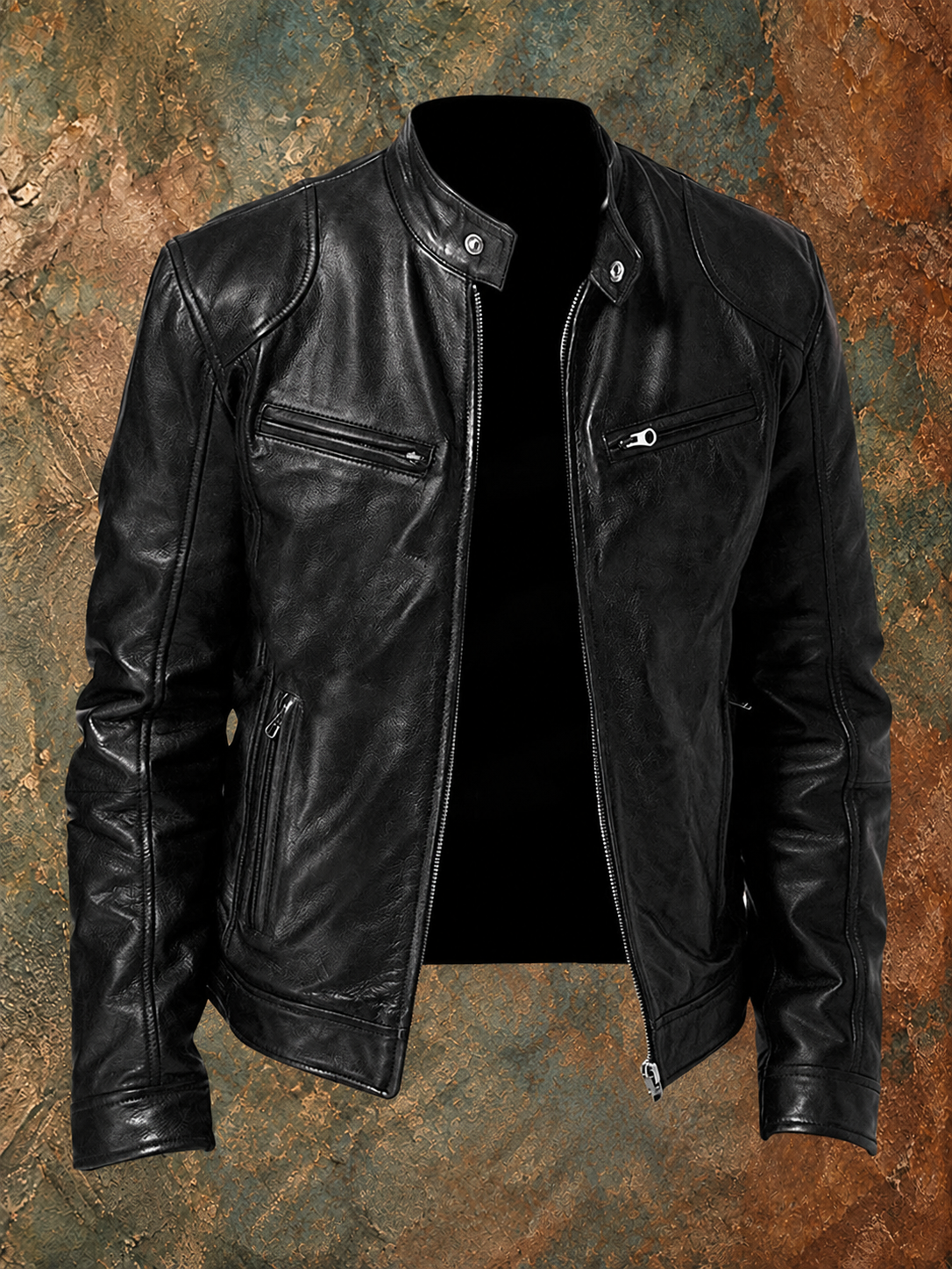 Pieter - Chaqueta de cuero casual