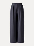Pantalón Acampanado Ancho Tipo Lino con Bolsillos