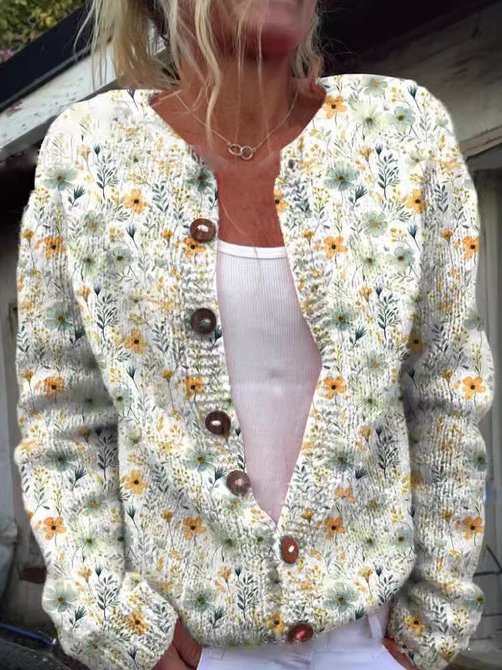 Irma - Chaqueta de Punto Floral