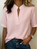 Amara - Blusa Elegante con Cuello Refinado