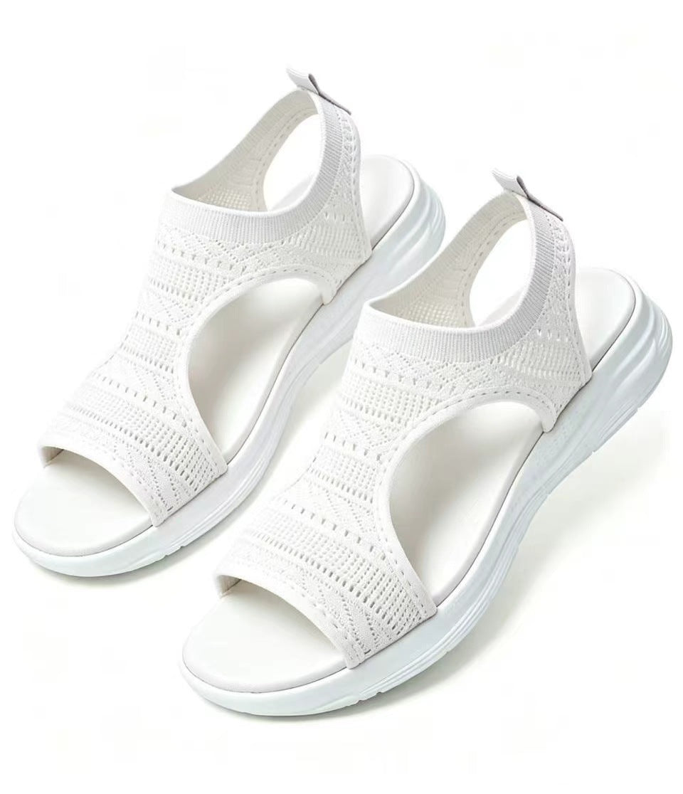 Sandalias de Verano Cómodas, Transpirables, Planas y con Punta Abierta para Mujer