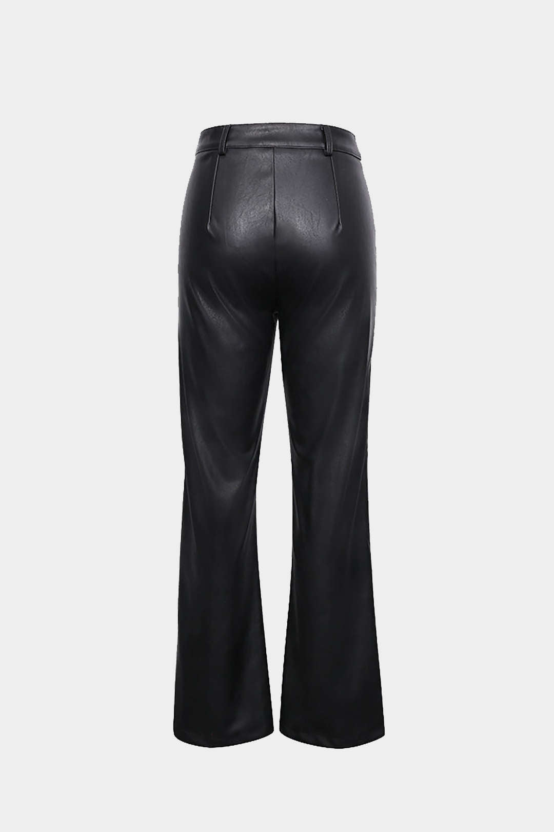 Pantalón Recto de Cuero Sintético