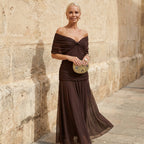 Mikaela | Vestido Maxi de Hombros Descubiertos
