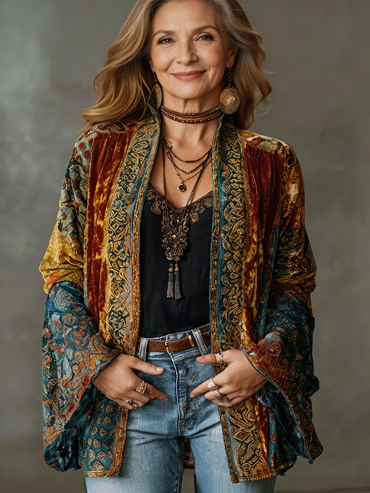 Kirra - Chaqueta Kimono Boho Bordada