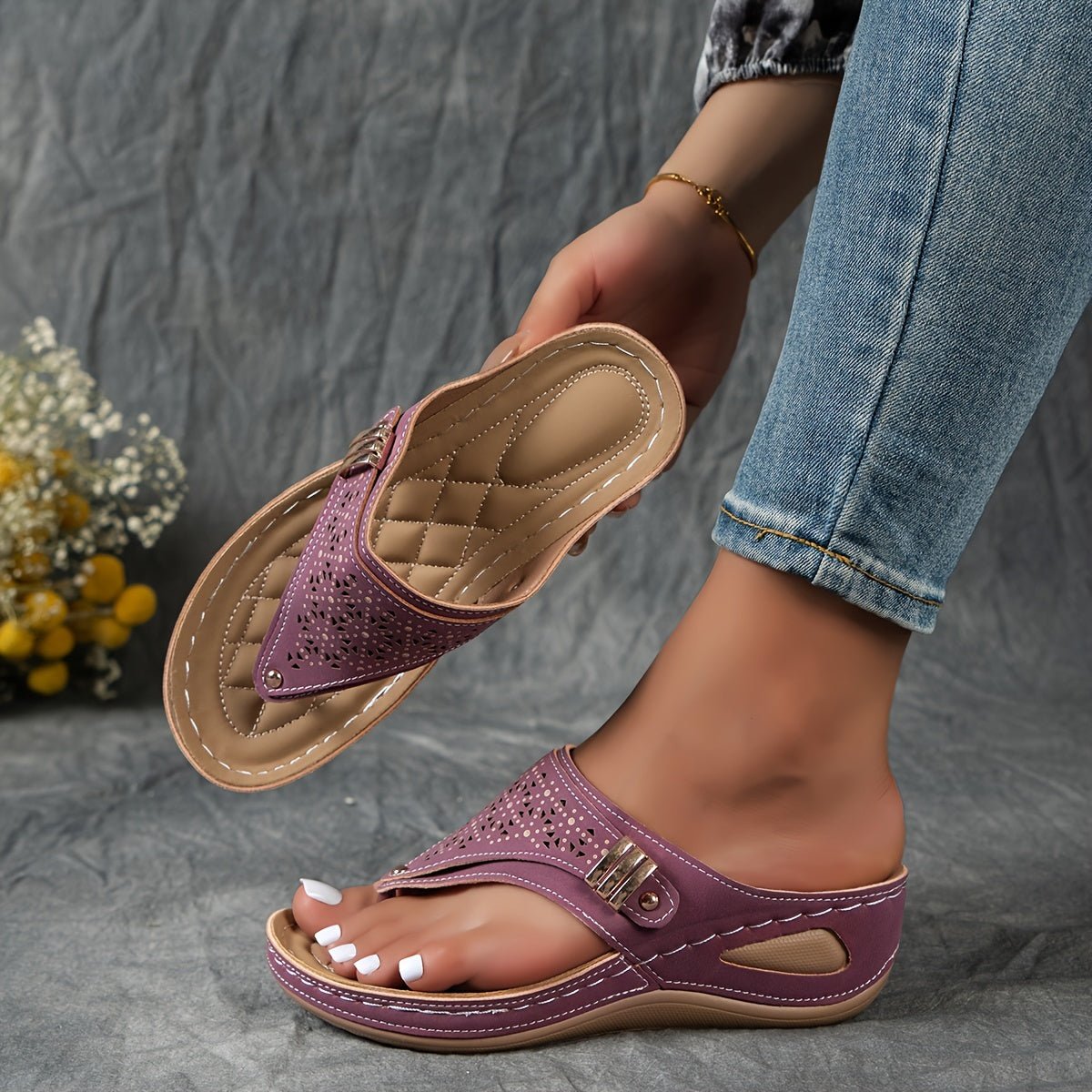 Mona | Sandalias de Cuña Cómodas para Mujer