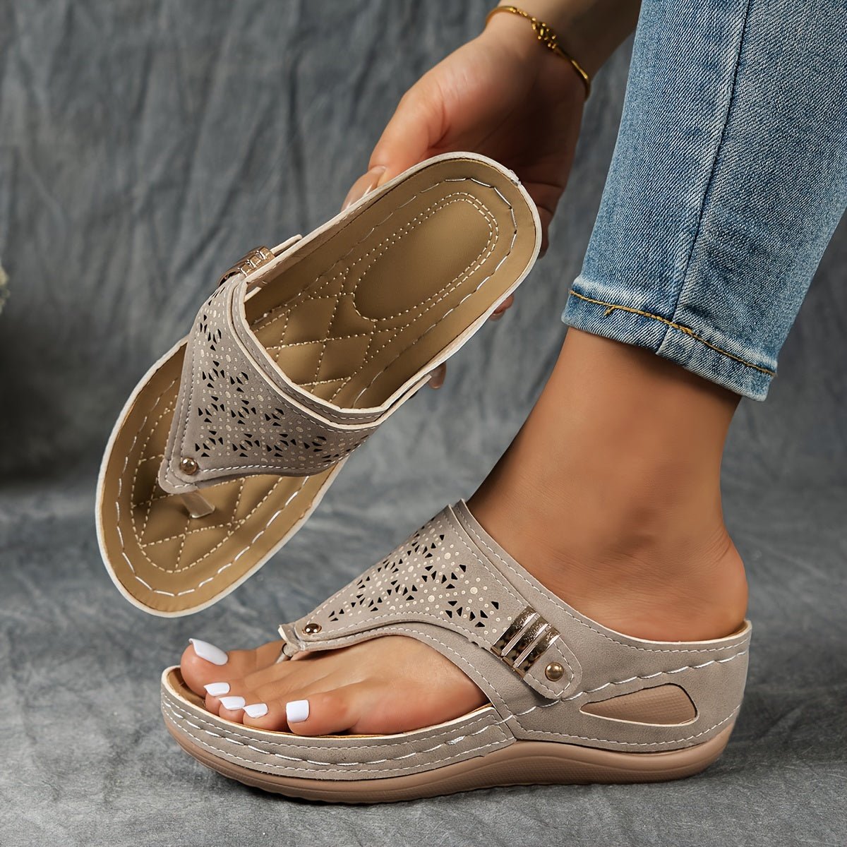 Mona | Sandalias de Cuña Cómodas para Mujer