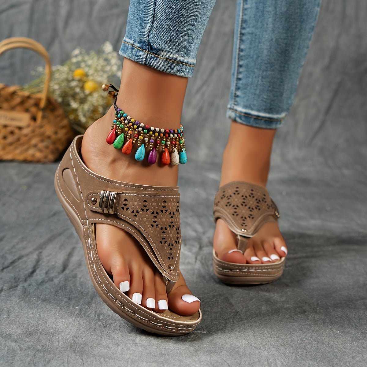 Mona | Sandalias de Cuña Cómodas para Mujer