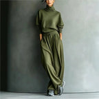 Vega Conjunto De Cuello Alto Y Pantalón Holgado