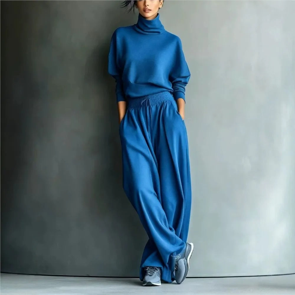 Vega Conjunto De Cuello Alto Y Pantalón Holgado