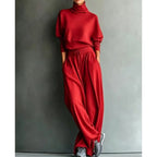 Vega Conjunto De Cuello Alto Y Pantalón Holgado