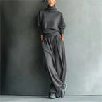 Vega Conjunto De Cuello Alto Y Pantalón Holgado