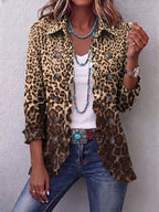 Nazaret Chaqueta Leopardo con Volantes
