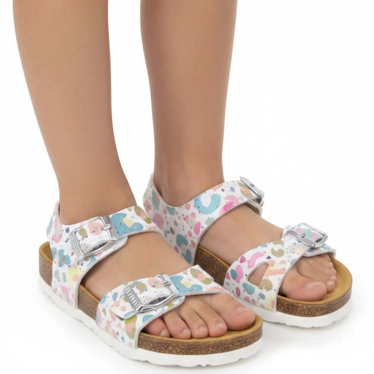 Sandalias PLAKTON Niña Estampado Arcoíris Tallas 24-35