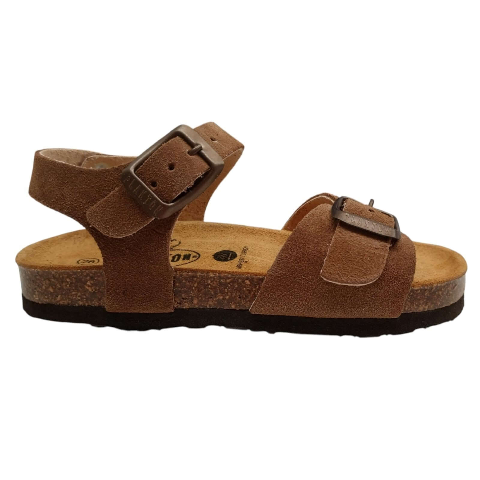 Sandalias Niño Niña Plakton Topo | Hebilla Piel Genuina Antideslizante | Tallas 24-35