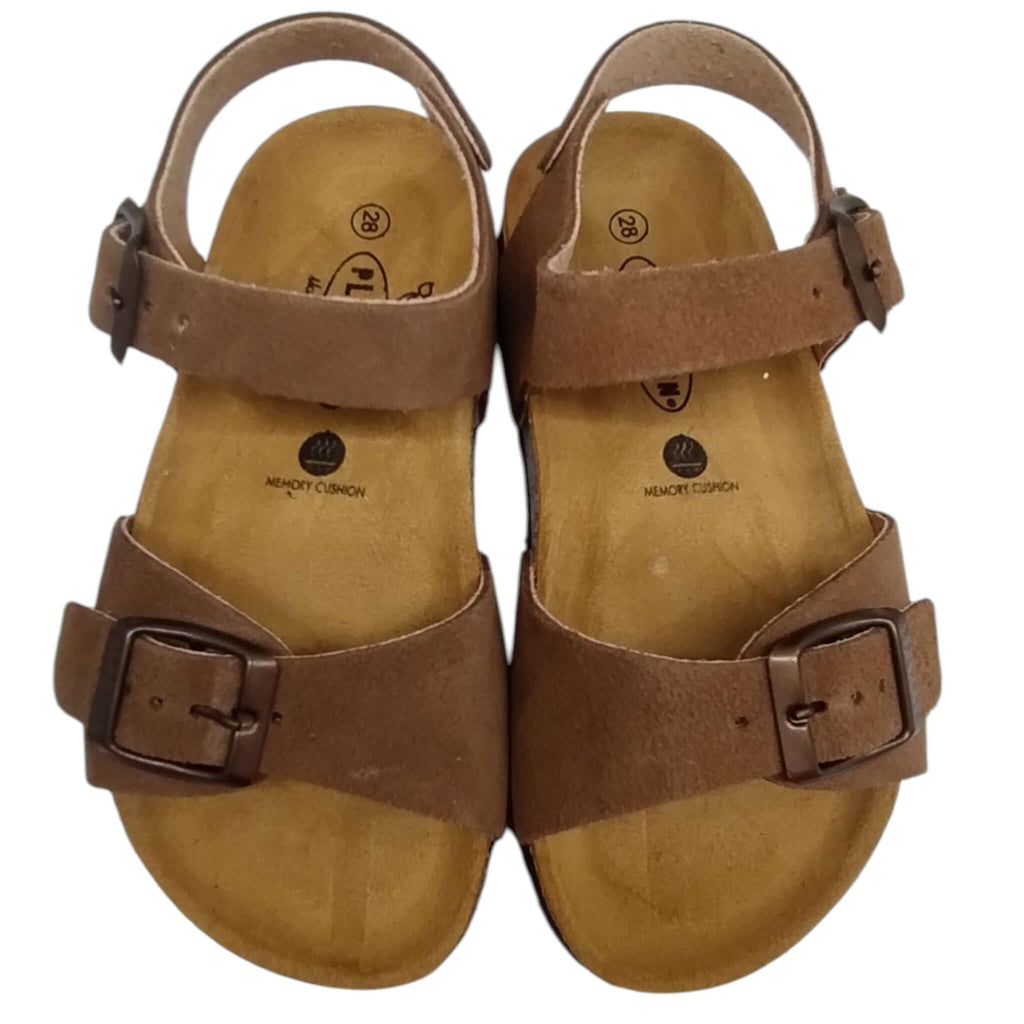 Sandalias Niño Niña Plakton Topo | Hebilla Piel Genuina Antideslizante | Tallas 24-35