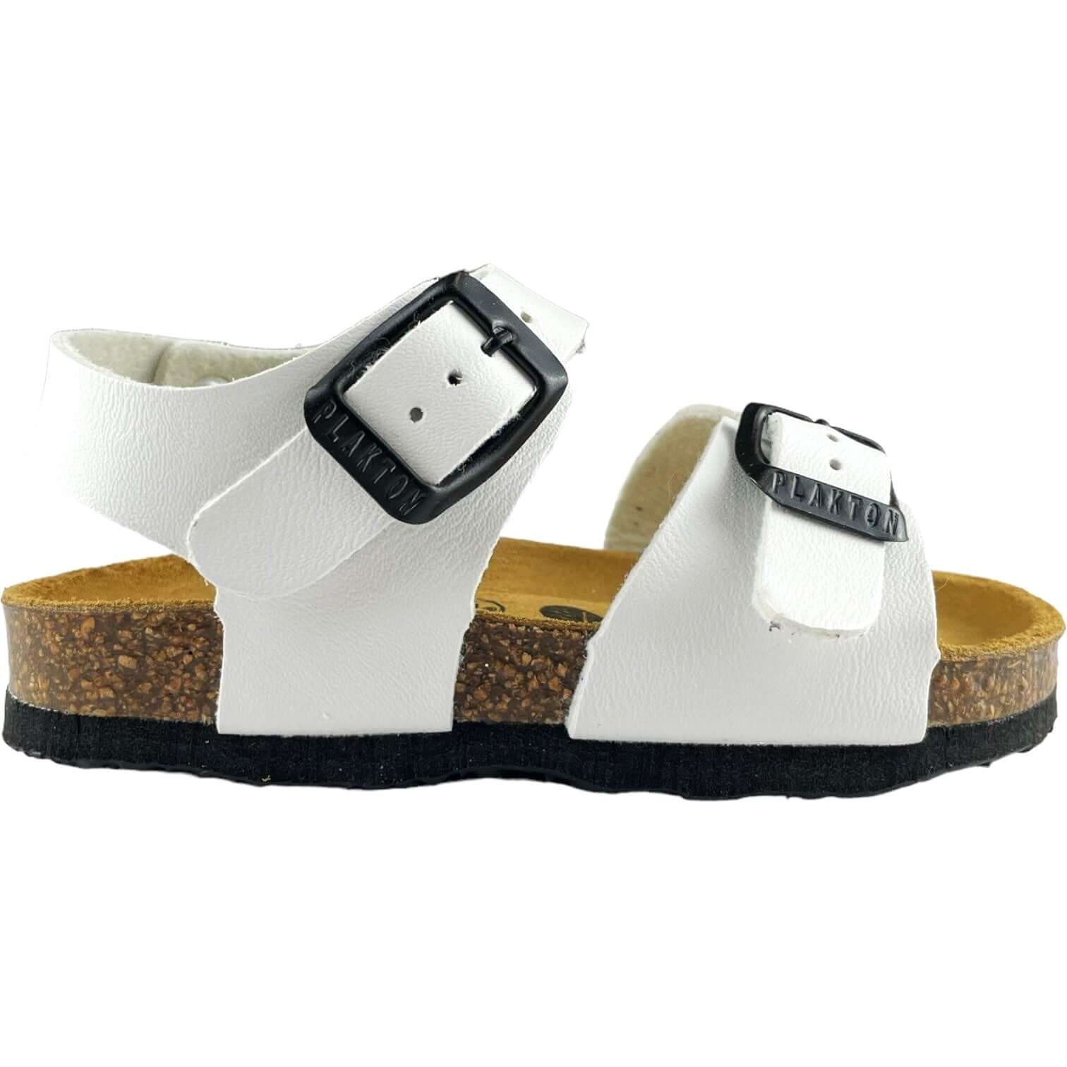 Sandalias PLAKTON Blanco Unisex | Piel Memory Cushion Made in Spain Tallas 24-35