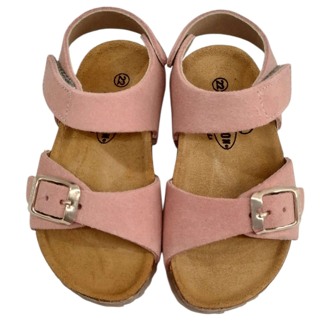 Sandalias Primeros Pasos Niña PLAKTON Velcro Rosa Piel Tallas 19-24