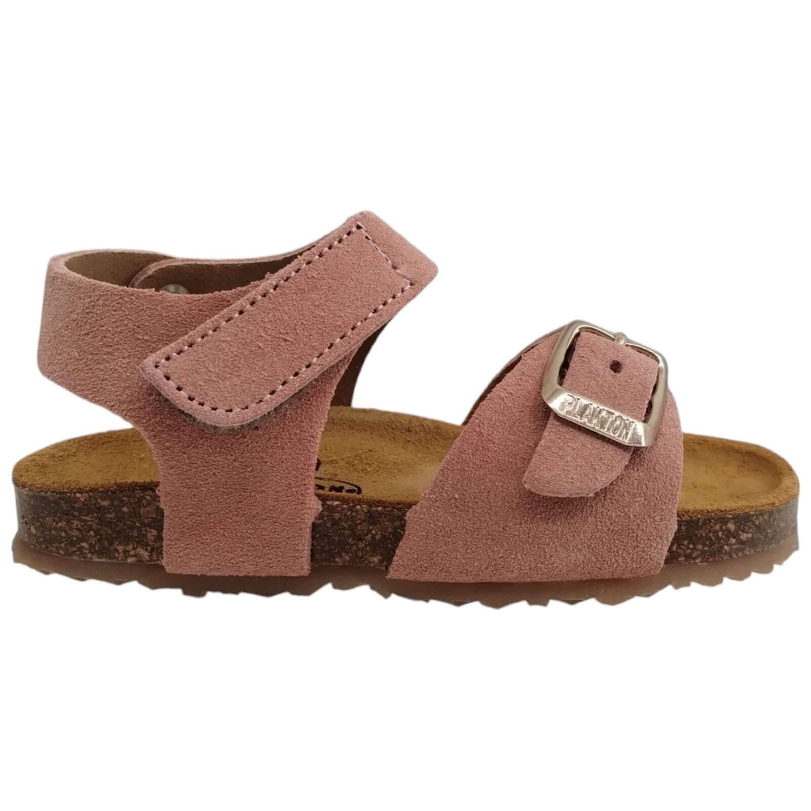 Sandalias Primeros Pasos Niña PLAKTON Velcro Rosa Piel Tallas 19-24