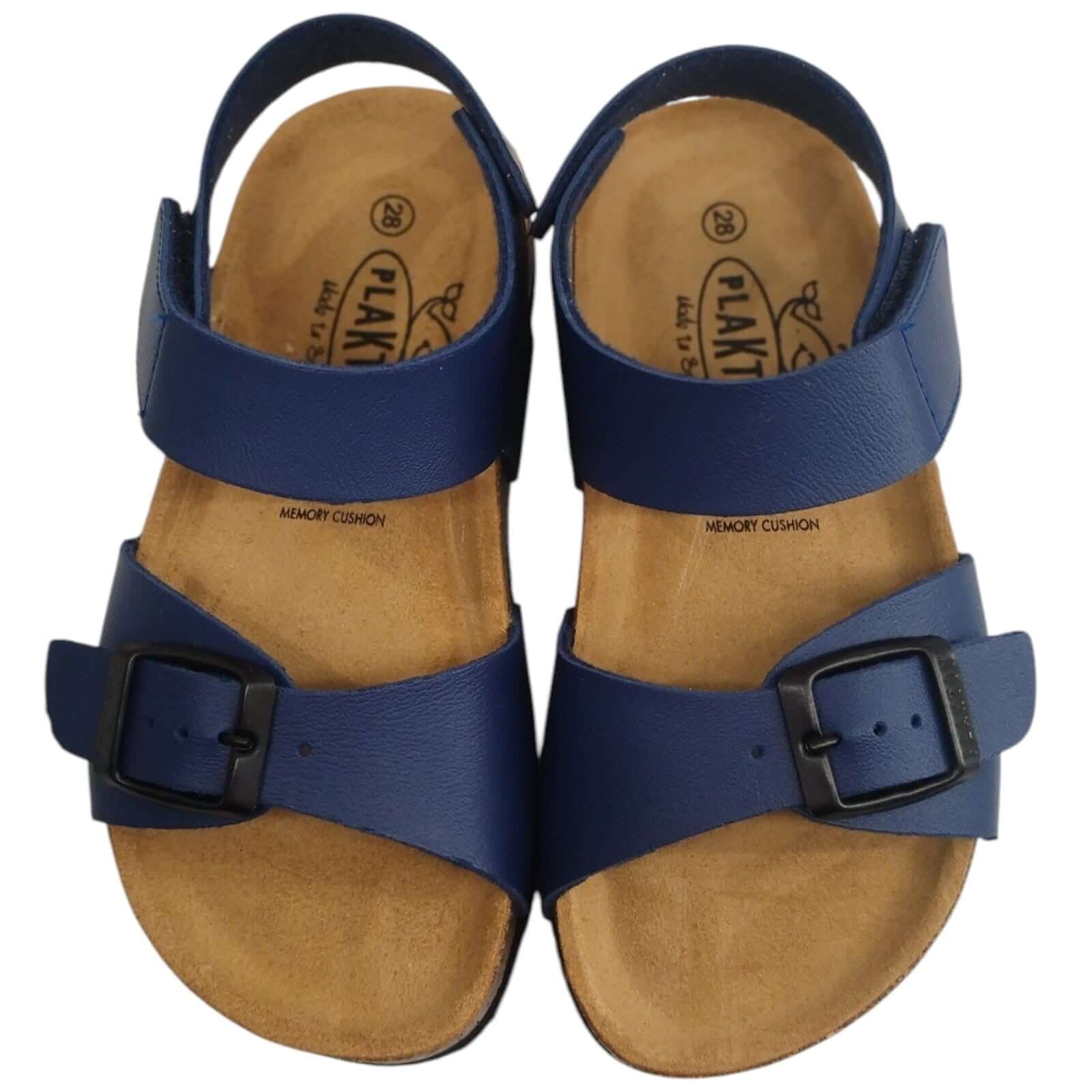 Sandalias Niño Plakton Azul | Hebilla Velcro Piel Genuina Antideslizante | Tallas 24-35