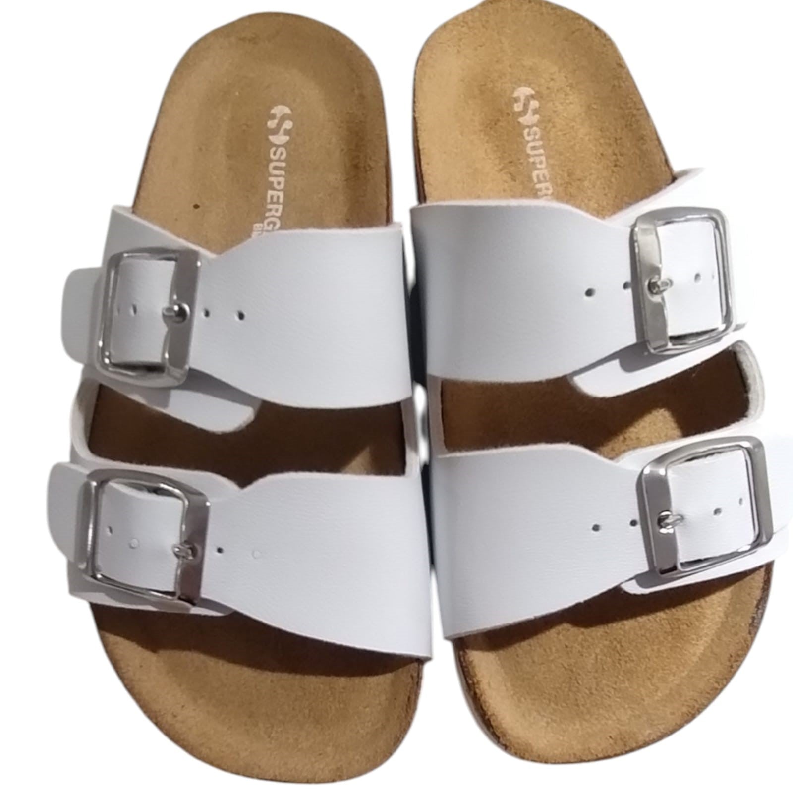 Sandalias SUPERGA Blanco Modelo Chancla Made in Italy Tallas 30-35