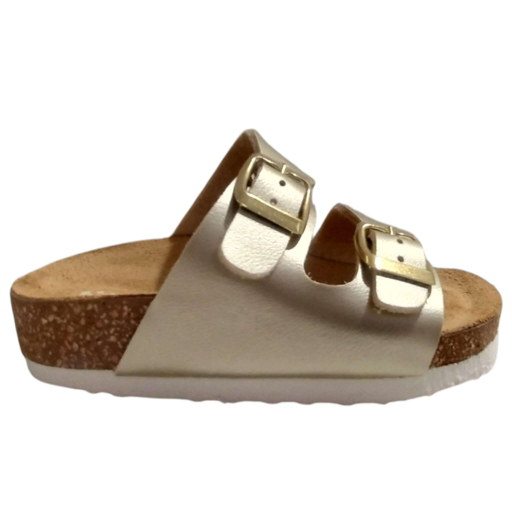 Sandalias SUPERGA Dorado Modelo Chancla Made in Italy Tallas 24-35