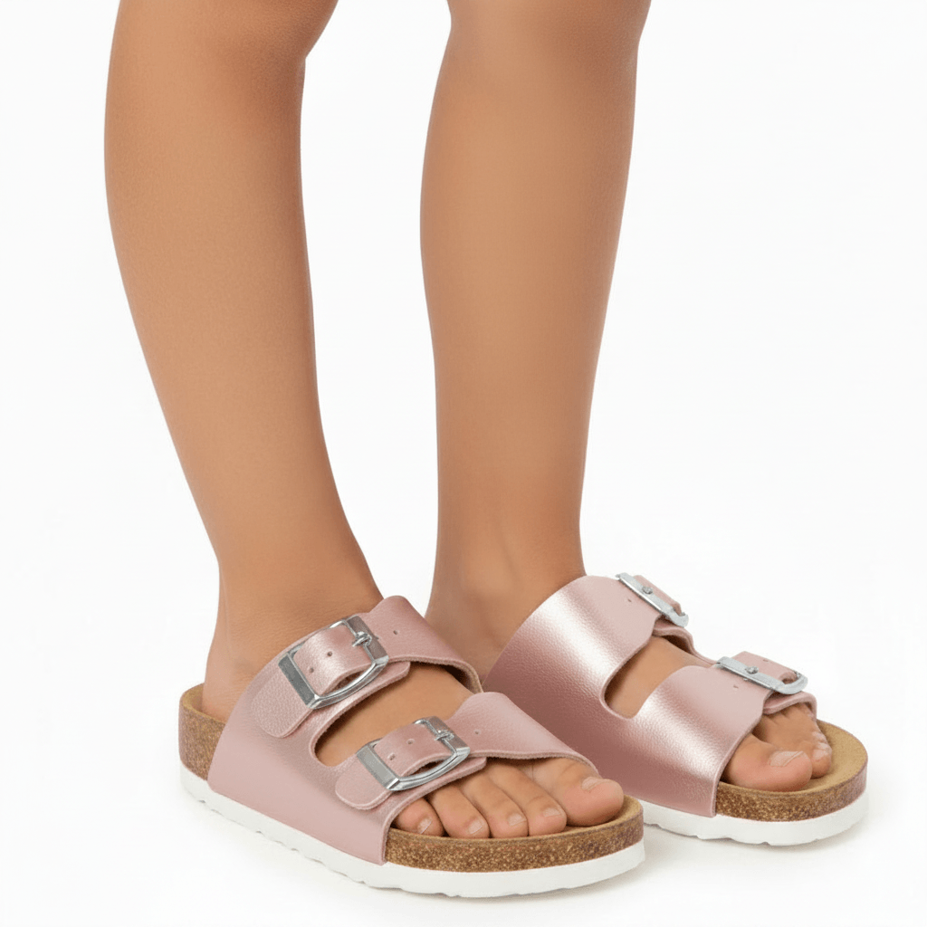 Sandalias SUPERGA Rosa Modelo Chancla Made in Italy Tallas 24-35