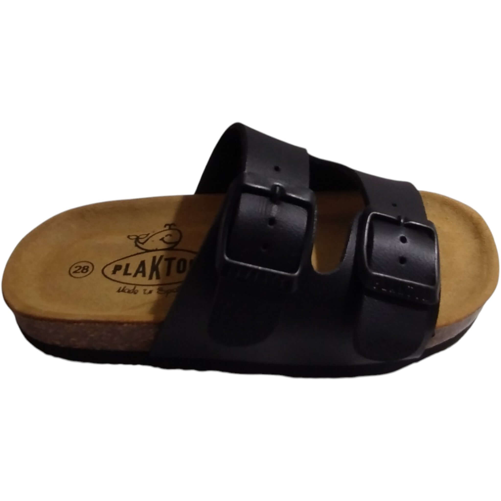 Sandalias Bio Niño Niña PLAKTON Chancla Negro – Tallas 28-35