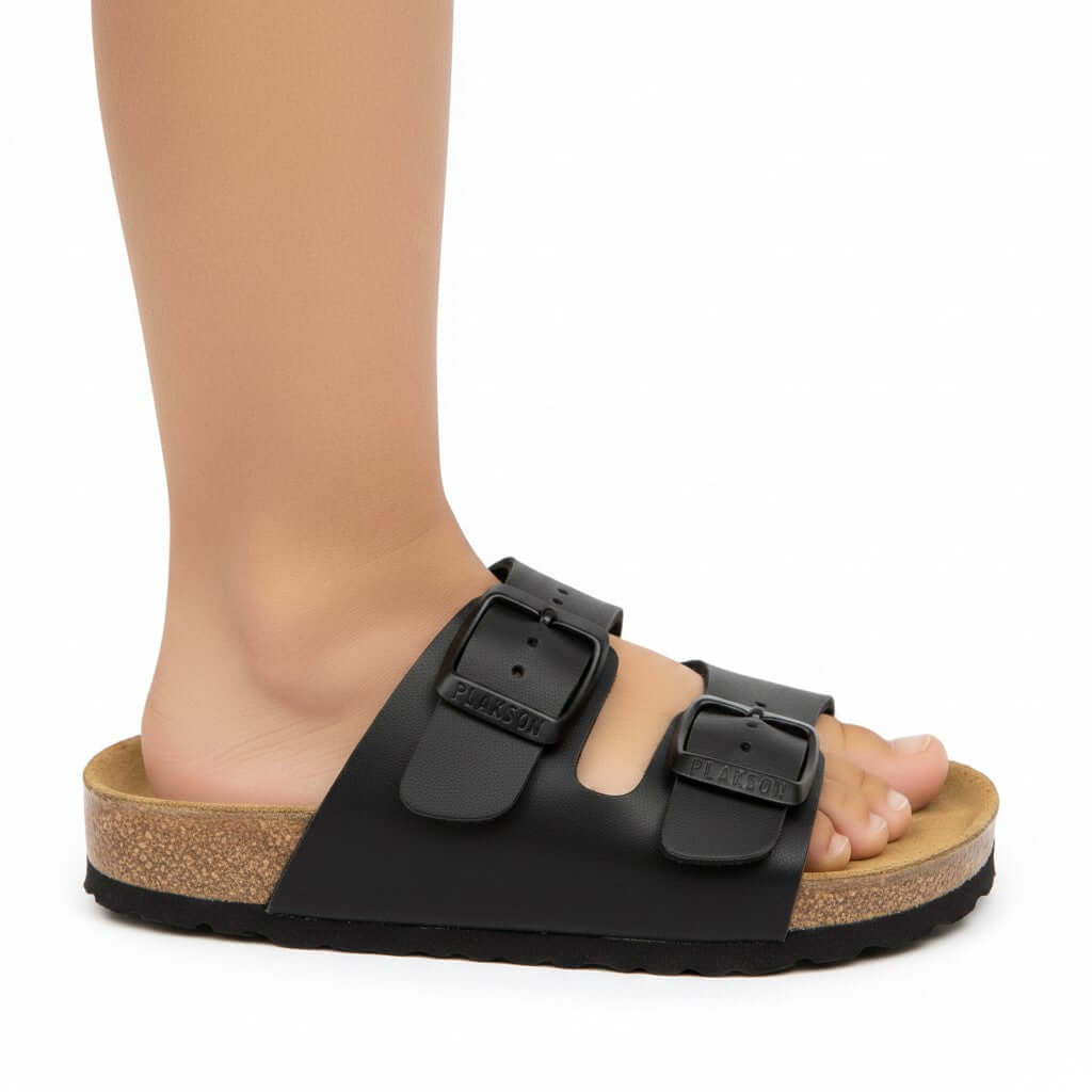 Sandalias Bio Niño Niña PLAKTON Chancla Negro – Tallas 28-35
