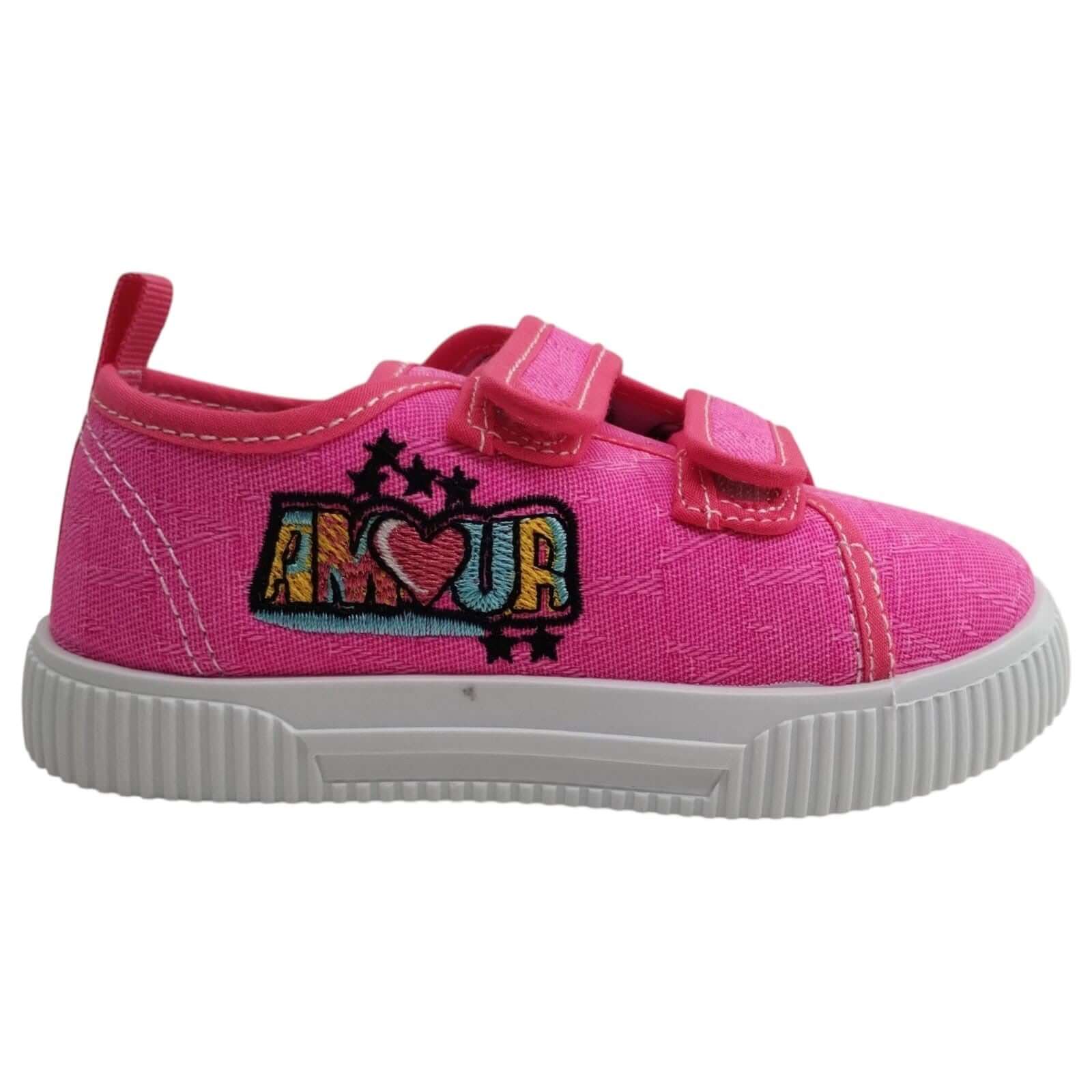 Zapatillas SUPERGA Niña Lona Fucsia con Velcro Tallas 25-30