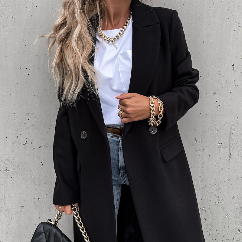 Abrigo largo de invierno para mujer