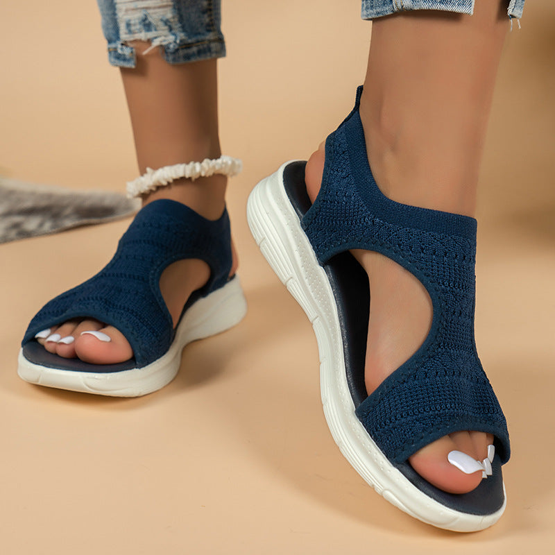 Sandalias de Verano Cómodas, Transpirables, Planas y con Punta Abierta para Mujer