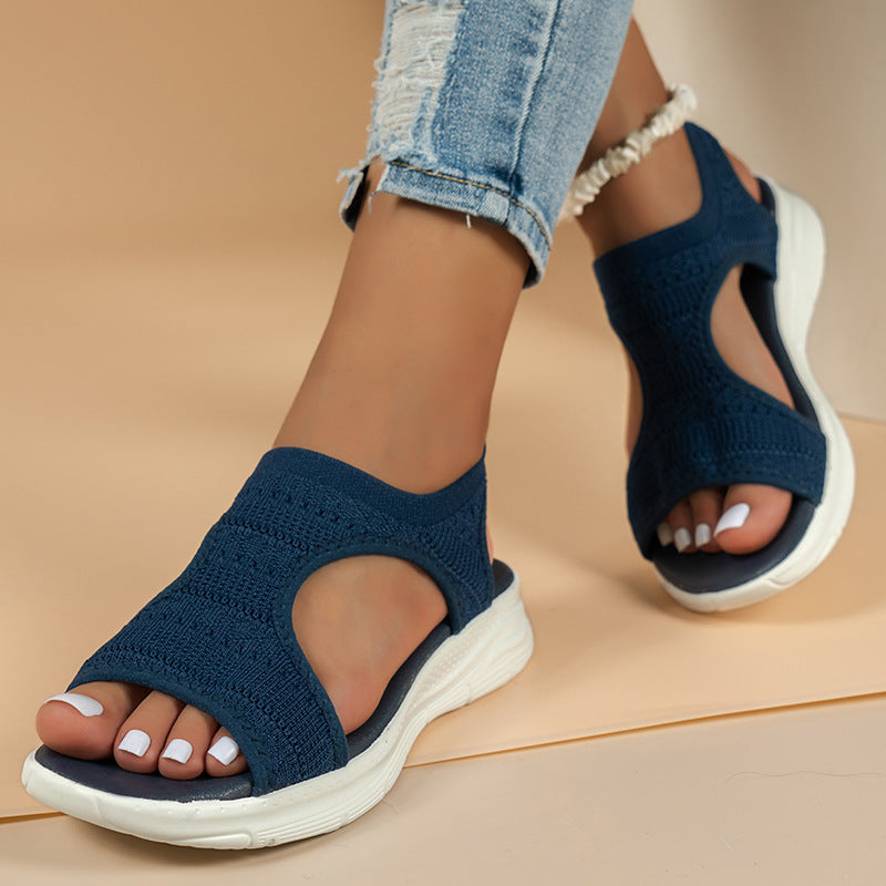 Sandalias de Verano Cómodas, Transpirables, Planas y con Punta Abierta para Mujer
