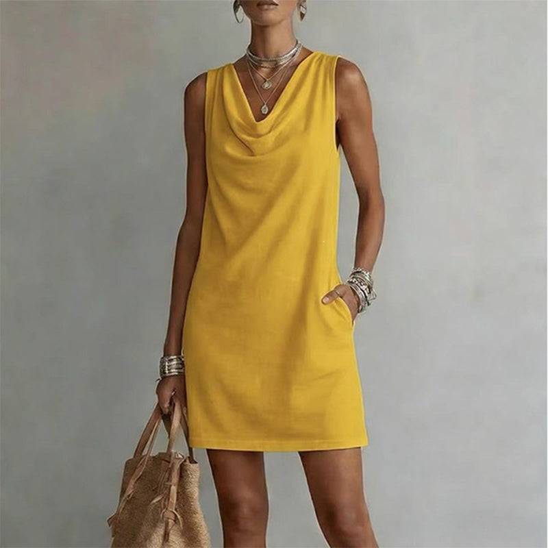 Elegante Vestido Talavera Fit con Escote Cowl