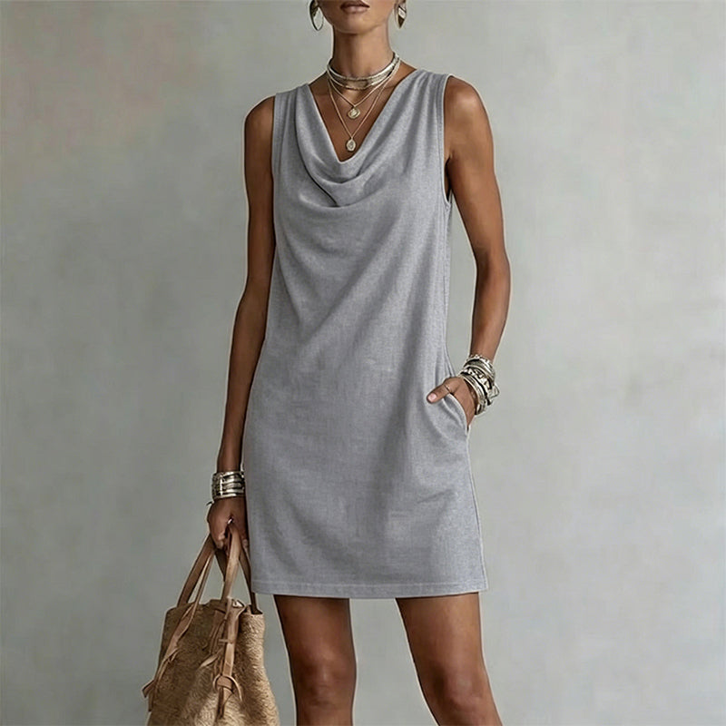 Elegante Vestido Talavera Fit con Escote Cowl