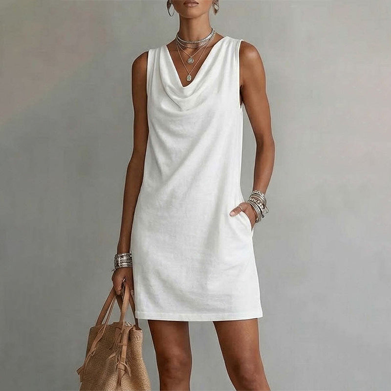 Elegante Vestido Talavera Fit con Escote Cowl