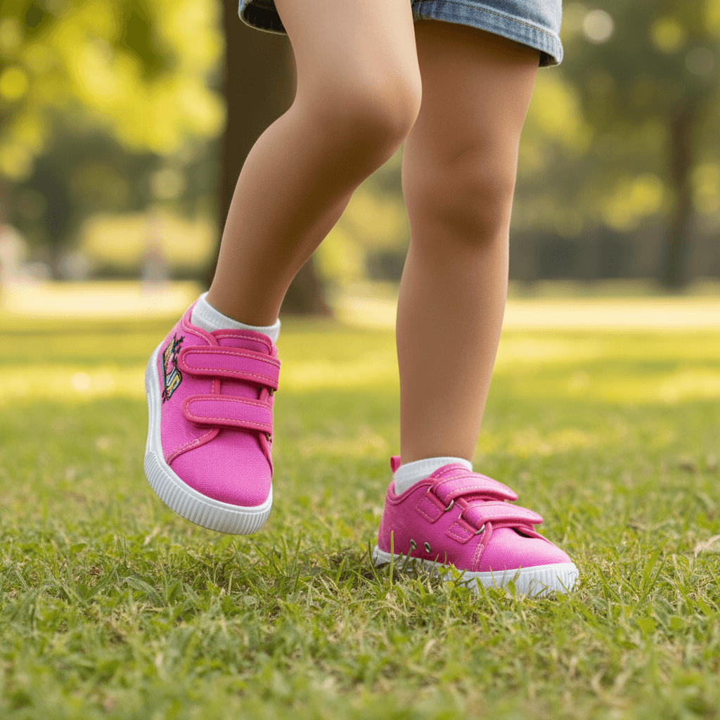 Zapatillas SUPERGA Niña Lona Fucsia con Velcro Tallas 25-30