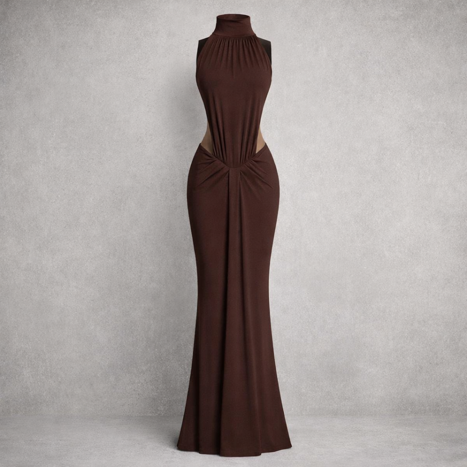 Vestido Martéa  Espalda Infinita y Cuello Halter